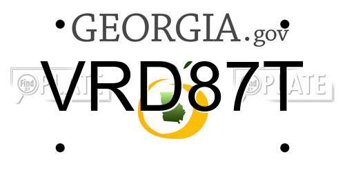 VRD87T Georgia License Plate