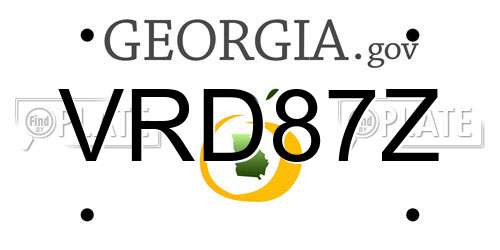 VRD87Z Georgia License Plate