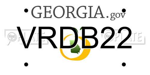 VRDB22 Georgia License Plate
