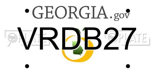 VRDB27 Georgia License Plate