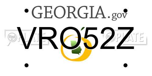 VRO52Z Georgia License Plate