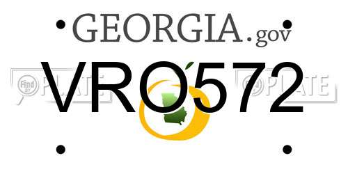 VRO572 Georgia License Plate