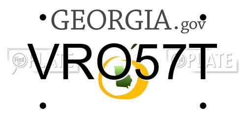 VRO57T Georgia License Plate