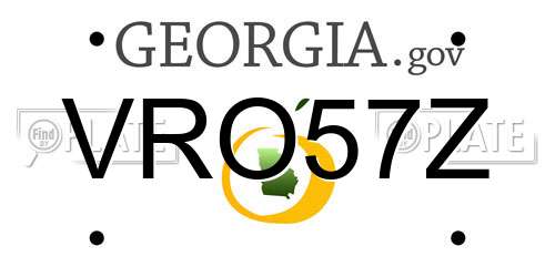 VRO57Z Georgia License Plate