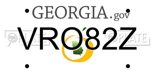 VRO82Z Georgia License Plate