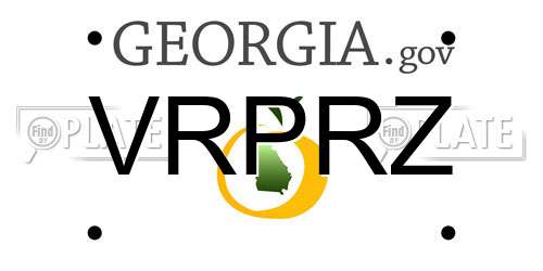 VRPRZ Georgia License Plate