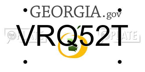 VRQ52T Georgia License Plate