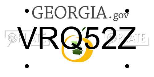 VRQ52Z Georgia License Plate