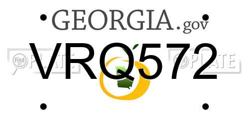 VRQ572 Georgia License Plate