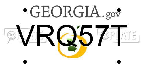 VRQ57T Georgia License Plate