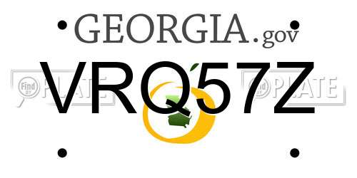 VRQ57Z Georgia License Plate