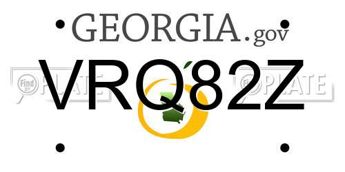 VRQ82Z Georgia License Plate