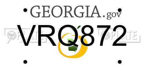VRQ872 Georgia License Plate