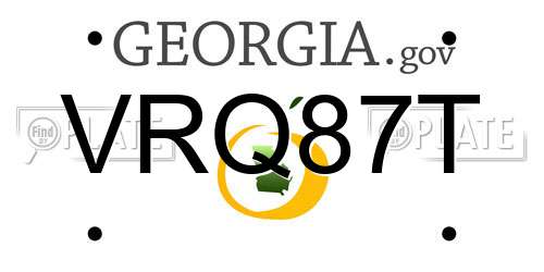 VRQ87T Georgia License Plate