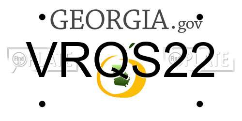 VRQS22 Georgia License Plate