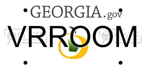 VRROOM Georgia License Plate