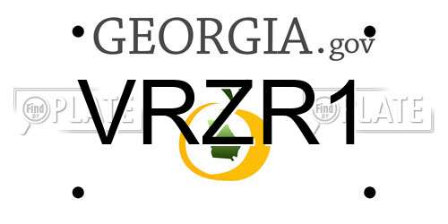 VRZR1 Georgia License Plate