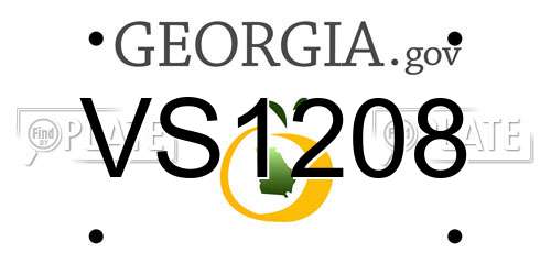 VS1208 Georgia License Plate
