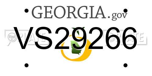 VS29266 Georgia License Plate