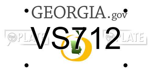 VS712 Georgia License Plate