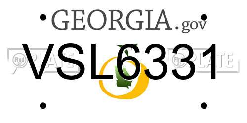 VSL6331 Georgia License Plate