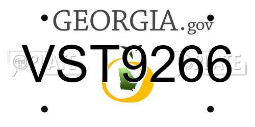 VST9266 Georgia License Plate