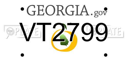 VT2799 Georgia License Plate