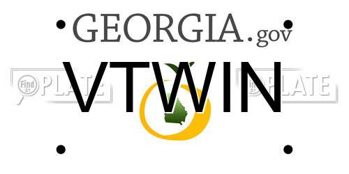 VTWIN Georgia License Plate
