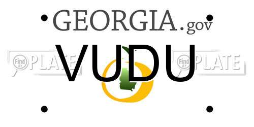 VUDU Georgia License Plate