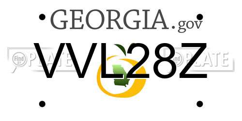VVL28Z Georgia License Plate