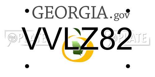 VVLZ82 Georgia License Plate