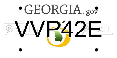 VVP42E Georgia License Plate