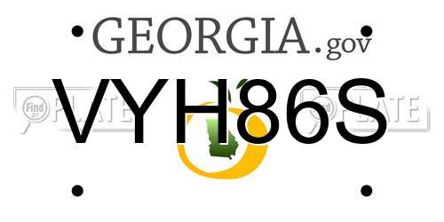 VYH86S Georgia License Plate