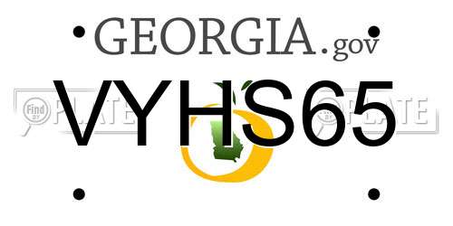 VYHS65 Georgia License Plate