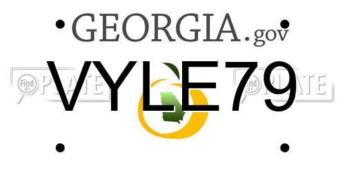 VYLE79 Georgia License Plate