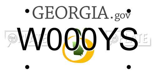 W000YS Georgia License Plate