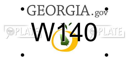 W140 Georgia License Plate