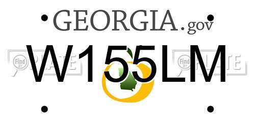 W155LM Georgia License Plate