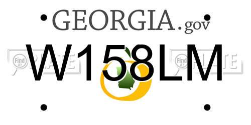 W158LM Georgia License Plate
