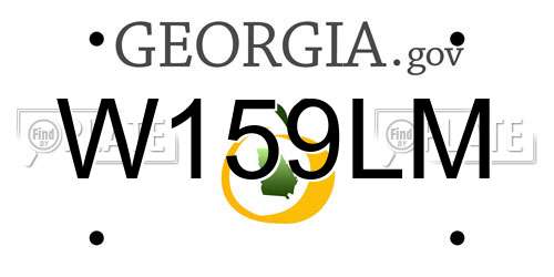 W159LM Georgia License Plate