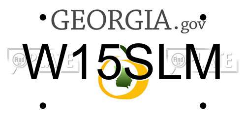 W15SLM Georgia License Plate