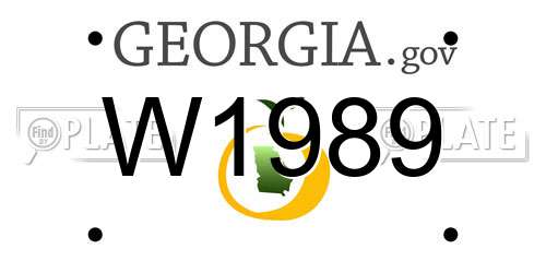 W1989 Georgia License Plate