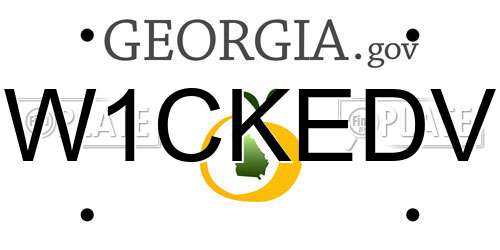 W1CKEDV Georgia License Plate