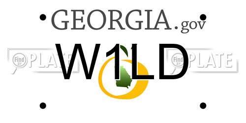 W1LD Georgia License Plate