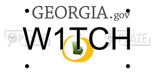 W1TCH Georgia License Plate