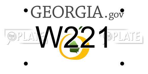 W221 Georgia License Plate