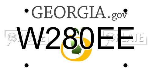 W280EE Georgia License Plate