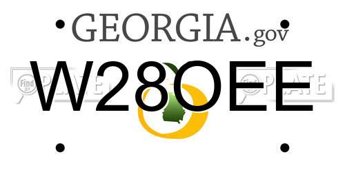 W28OEE Georgia License Plate