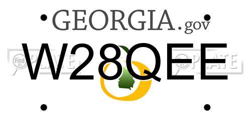 W28QEE Georgia License Plate