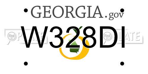 W328DI Georgia License Plate